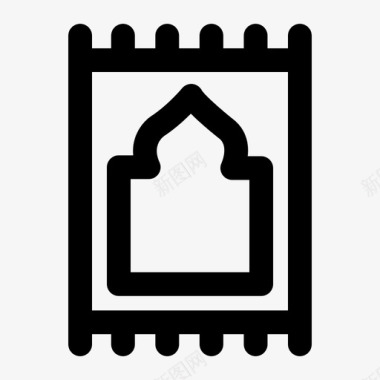 祈祷地毯伊斯兰清真寺图标图标