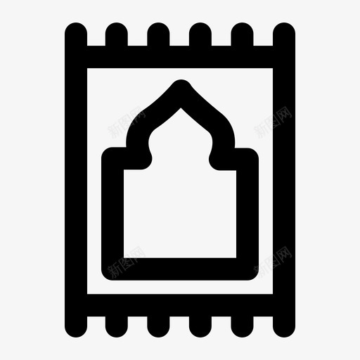 祈祷地毯伊斯兰清真寺图标svg_新图网 https://ixintu.com 伊斯兰 地毯 宗教 清真寺 祈祷 路线 阿拉伯 风格