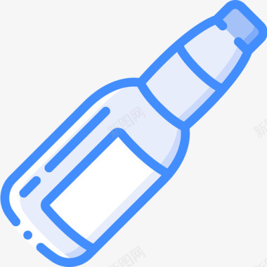 啤酒瓶容器4蓝色图标图标