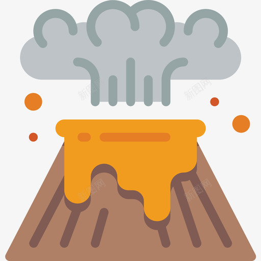 火山侏罗纪3平坦图标svg_新图网 https://ixintu.com 侏罗纪 平坦 火山