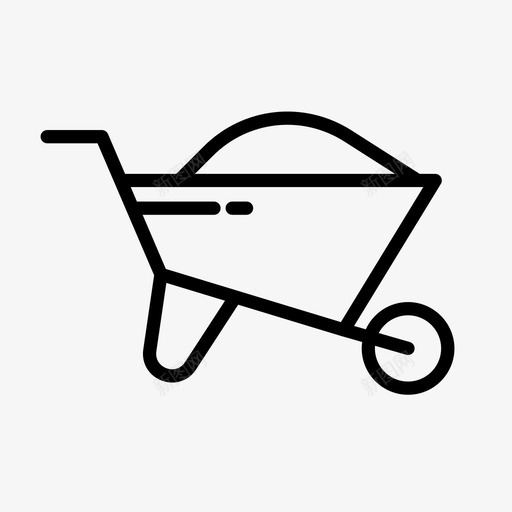 手推车建筑工具图标svg_新图网 https://ixintu.com 工具 建筑 建筑工 手推车