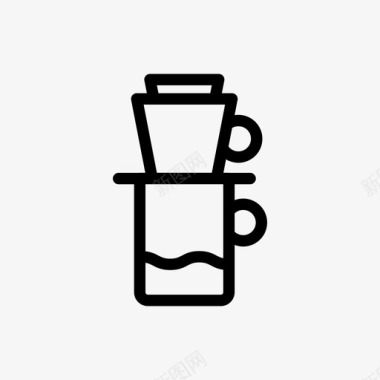 咖啡滴头饮料杯子图标图标