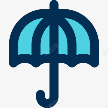 伞英国9线纹颜色图标图标