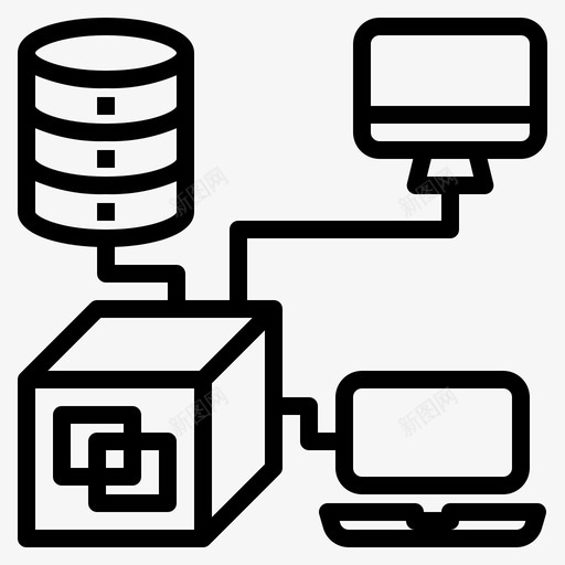 应用大数据77线性图标svg_新图网 https://ixintu.com 大数 应用 数据 线性