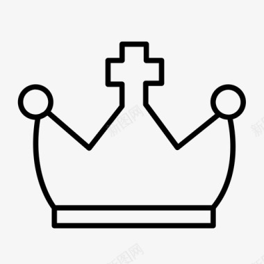 王位权威国王图标图标