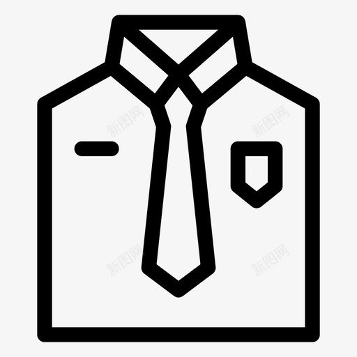 衬衫衣服领带图标svg_新图网 https://ixintu.com 衣服 衬衫 领带