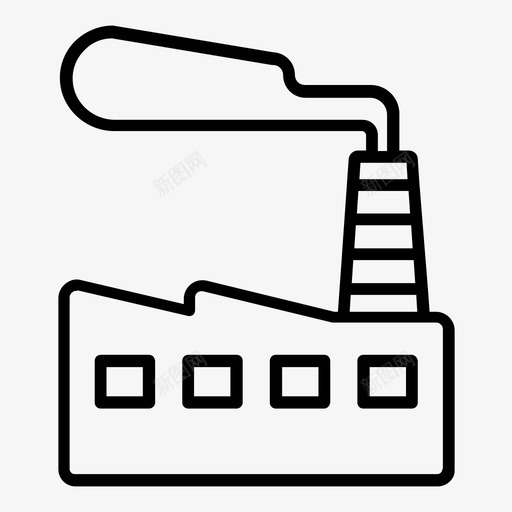 工厂工作商业企业图标svg_新图网 https://ixintu.com 商业企业 工作 工厂 生产