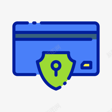 信用卡保护和安全20线性颜色图标图标