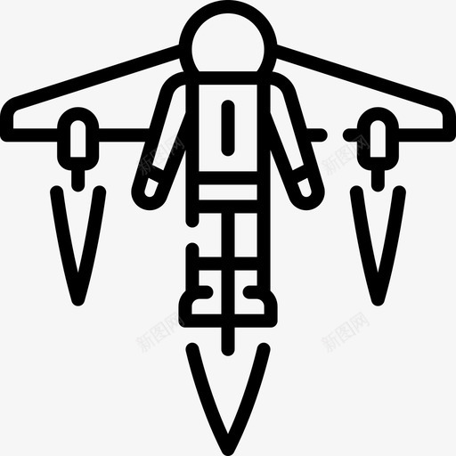 宇航员太空147直线型图标svg_新图网 https://ixintu.com 太空 宇航员 直线 线型