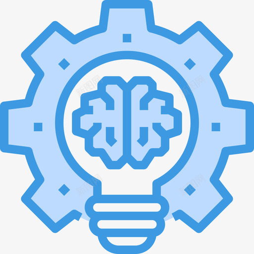 装备大脑概念5蓝色图标svg_新图网 https://ixintu.com 大脑 概念 蓝色 装备