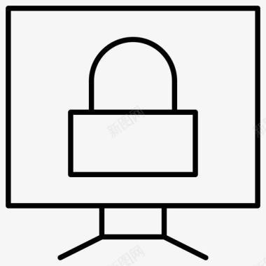 计算机锁安全图标图标