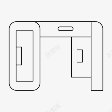 书桌装饰家具图标图标