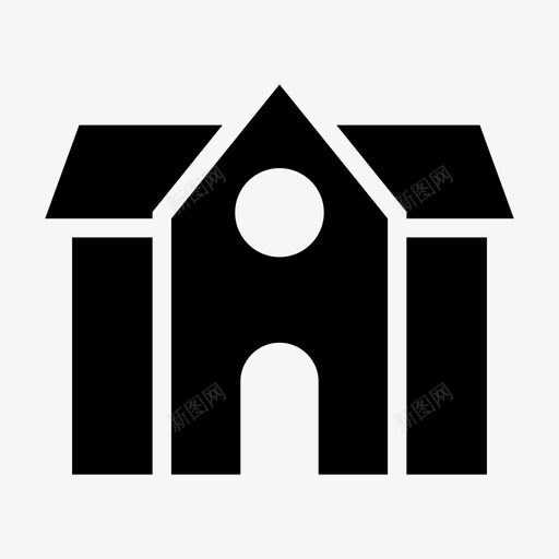 建筑教堂房地产图标svg_新图网 https://ixintu.com 大学 学校 建筑 房地产 教堂 铭文