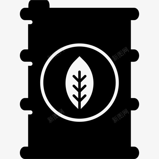 绿色能源生态油桶图标svg_新图网 https://ixintu.com 动力 油桶 生态 绿色 能源