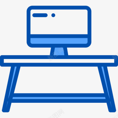 书桌家装29蓝色图标图标