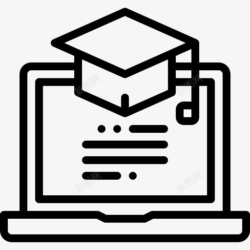 在线学习cap教育图标svg_新图网 https://ixintu.com cap 在线学习 教育 电脑 笔记本 计算机