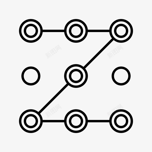 模式锁密码pin图标svg_新图网 https://ixintu.com pin 保持 安全 密码 模式 轮廓