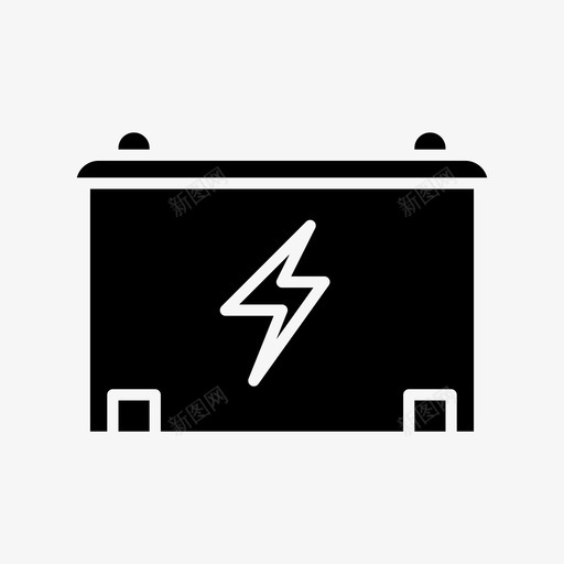 蓄电池电池汽车图标svg_新图网 https://ixintu.com 充电 摩托车 汽车 电池 符号 能量 蓄电池