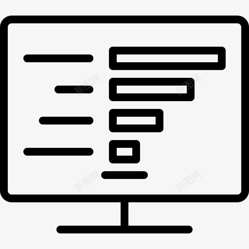 报告分析图表图标svg_新图网 https://ixintu.com 优化 内容 分析 图表 大纲 报告 搜索引擎 统计 部分 黑色
