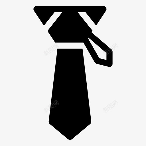 领带布料服装图标svg_新图网 https://ixintu.com 套装 布料 时装 服装 铭文 领带