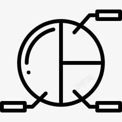 免抠图元饼图数据详细信息图标高清图片