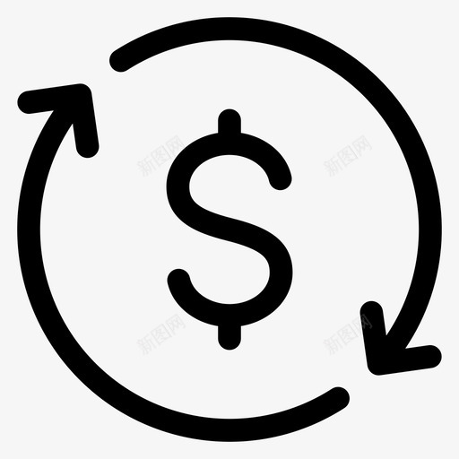 回购流通货币图标svg_新图网 https://ixintu.com 分析 商业 回购 应付 流通 账款 货币