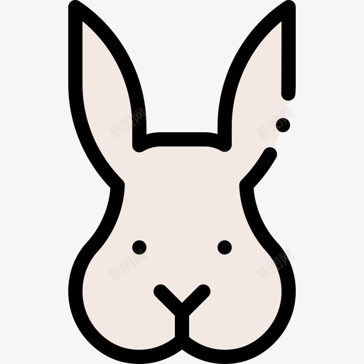 兔子动物83线性颜色图标svg_新图网 https://ixintu.com 兔子 动物 线性 颜色