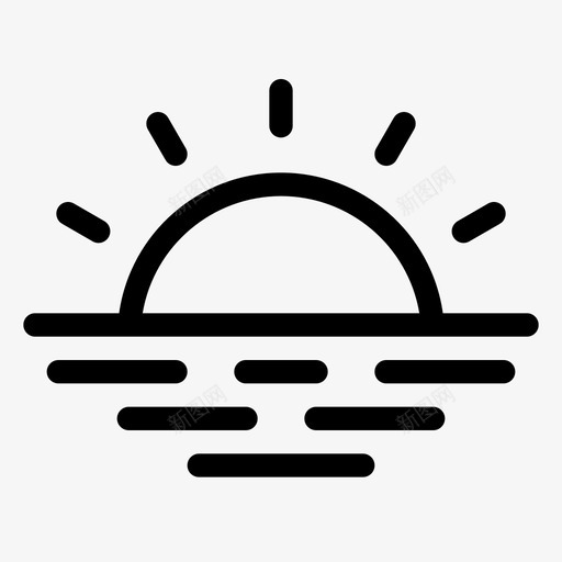 日出清晨阳光图标svg_新图网 https://ixintu.com 日出 日落 清晨 阳光