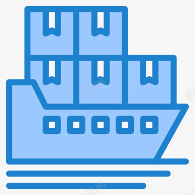 货船149号交货蓝色图标图标