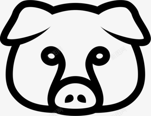 猪头动物小猪图标图标