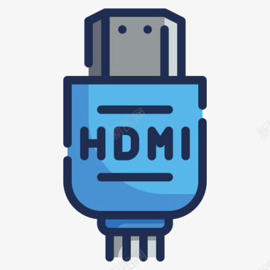 Hdmi电缆计算机硬件26线性彩色图标图标