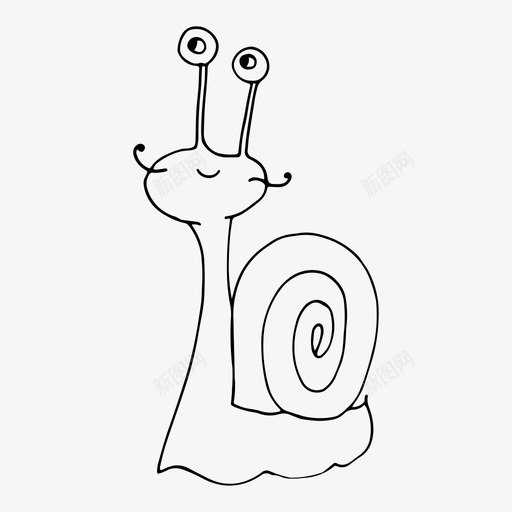 蜗牛动物卡通图标svg_新图网 https://ixintu.com 人物 儿童 动物 卡通 可爱 爱的 蜗牛