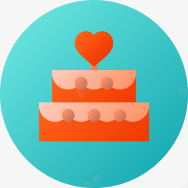 婚礼蛋糕家庭生活30梯度图标图标