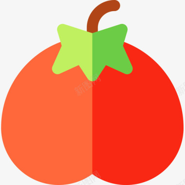 番茄农业25平坦图标图标