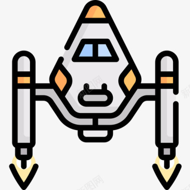 太空舱146号太空舱线性颜色图标图标