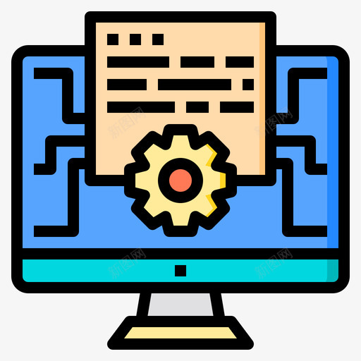 齿轮大数据78线性颜色图标svg_新图网 https://ixintu.com 大数 数据 数据线 线性 颜色 齿轮