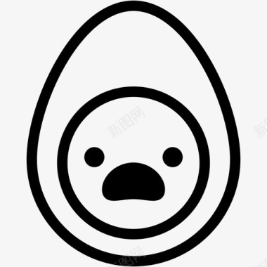 惊艳煮蛋表情图标图标