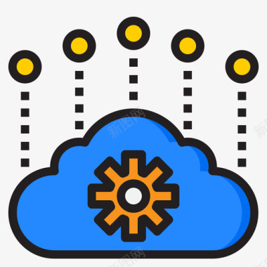 云网络网络技术15线颜色图标图标