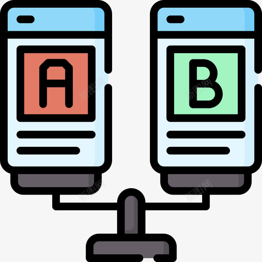 Ab测试用户体验33线性颜色图标svg_新图网 https://ixintu.com Ab 体验 测试 用户 线性 颜色