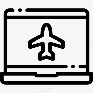 笔记本电脑机场99线性图标图标