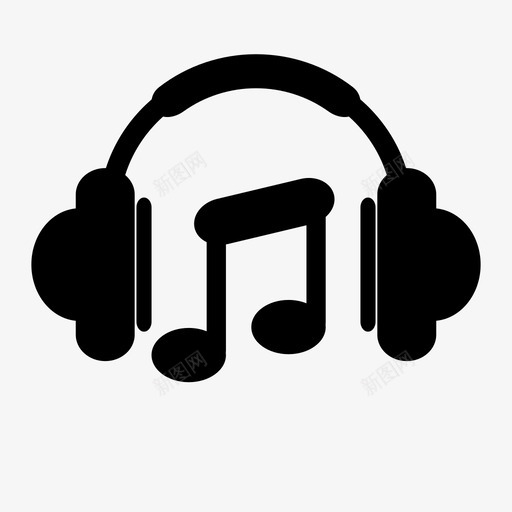 耳机音乐音频声音图标svg_新图网 https://ixintu.com 声音 扬声器 耳机 音乐 音频