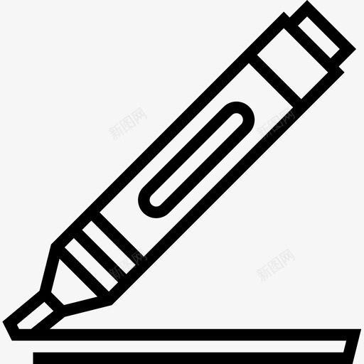 钢笔文具68直线型图标svg_新图网 https://ixintu.com 文具 直线 线型 钢笔