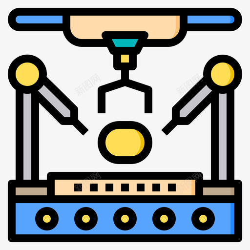 制造工厂设备1线颜色图标svg_新图网 https://ixintu.com 制造 工厂 设备 颜色