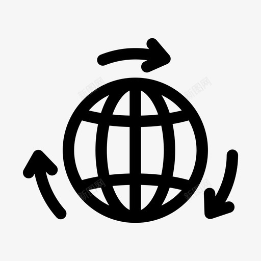 世界旅行连接互联网字形图标svg_新图网 https://ixintu.com 世界 互联网 字形 旅行 连接