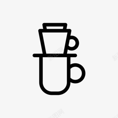 咖啡滴头饮料杯子图标图标
