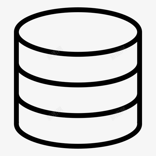 数据库文件存储图标svg_新图网 https://ixintu.com 基本 存储 数据库 文件 设置