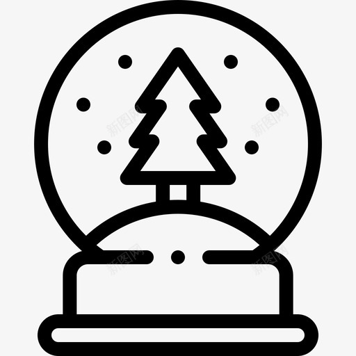雪球圣诞节234线性图标svg_新图网 https://ixintu.com 圣诞节 线性 雪球