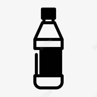 瓶子饮料口渴图标图标