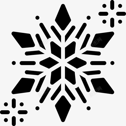 雪花圣诞装饰11填充图标svg_新图网 https://ixintu.com 圣诞 填充 装饰 雪花