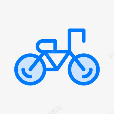 自行车19号车蓝色图标图标